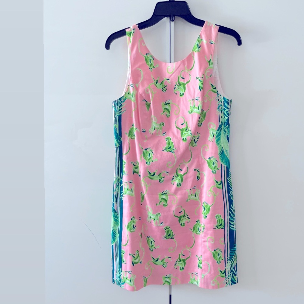 Lilly Pulitzer Dress (6) Mila stretch shift monkey business.
